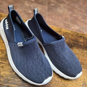 Adidas Cloudfoam Lite Racer comfort slip on shoes Navy Blue 8.5